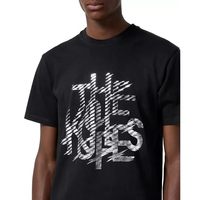 T-shirt décontracté surdimensionné en coton 100% 300G, personnalisé OEM, avec logo imprimé en feuille métallique réfléchissante
