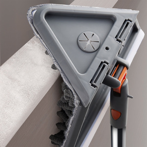 Serpillère en microfibre avec manche long de 80 cm, 6 tampons de nettoyage réutilisables, outil de nettoyage <span class=keywords><strong>pour</strong></span> plinthes, plafonds, murs, sols et fenêtres - Product Image 5