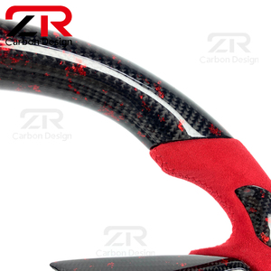 Volante Deportivo Personalizado de Fibra de Carbono Forjada en Rojo para <span class=keywords><strong>Subaru</strong></span> WRX STI S4 VAB VAG, Interior de Auto de Lujo - Product Image 2
