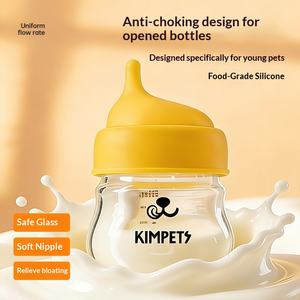 Biberon en silicone solide <span class=keywords><strong>pour</strong></span> chatons, chiens et chiots – Résistant aux morsures, anti-étouffement, anti-flatulence, tétine souple – Vente en gros <span class=keywords><strong>pour</strong></span> l'alimentation des animaux <span class=keywords><strong>de</strong></span> compagnie - Product Image 3