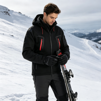 Veste Rembourrée Homme Capuche Polyester Coupe-Vent Hiver Logo Personnalisé