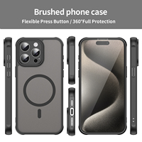 Coque de téléphone magnétique mate pour iPhone 18 17 16 15 Pro Max, Housse antichoc effet seconde peau avec anneau intégré