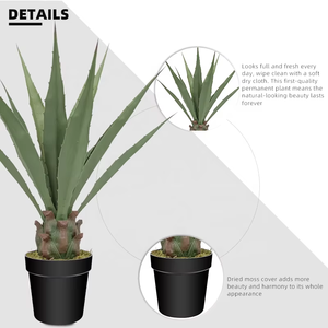 Planta Artificial de Agave de Pascua de 80 cm de Altura para Interiores, Decoración Navideña de Exterior de Alta Calidad, Decoración Navideña - Product Image 5