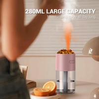 Top Vente Volcan Humidificateur Diffuseur De Parfum Ultrasonique Coloré Lumière Cool Brume Fogger Chambre Voiture Air Humificador