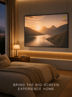 Écran de projection réfléchissant en métal souple 3D 4K pour projecteurs LCD, 100 pouces, gain élevé, écrans 3D gris cristal