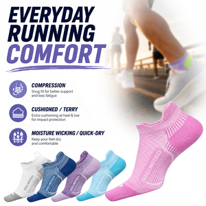 Calcetines Deportivos Personalizados de Corte Bajo, Compresión, Acolchados, con Absorción de Humedad, Secado Rápido, con Logotipo para Venta al Por Mayor - Product Image 1