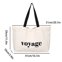 Sac fourre-tout en toile robuste de qualité supérieure avec logo personnalisé pour les voyages minimalistes, sacs à bandoulière grande capacité