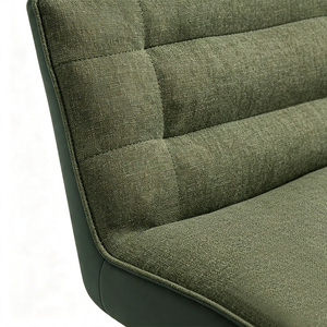 Modern Green Fabric <b>Sofa</b> <b>Bench</b> With Metal Legs Midcentury Design Living Room Furniture - Product Image 5