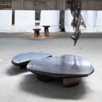 Table basse en bois massif 2025, art de salon minimaliste moderne personnalisé, design unique, meubles de maison irréguliers