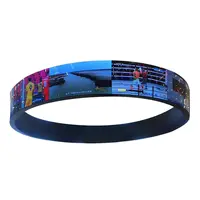 Gebogener LED-Videobild schirm weicher Vorhang flexibler transparenter gebogener flexibler LED-Bildschirm gebogener flexibler LED-Display