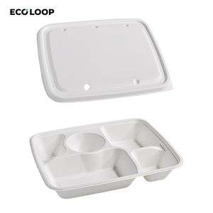 <span class=keywords><strong>Assiette</strong></span> à dîner en papier de bagasse de vaisselle comestible blanche de pulpe de canne à sucre <span class=keywords><strong>biodégradable</strong></span> jetable rentable - Product Image 1