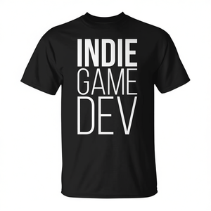 Camiseta Indie Game Dev negra unisex para adultos talla mediana - Product Image 2
