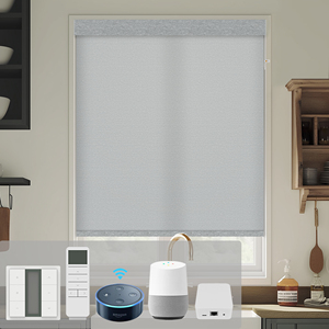 Stores à rouleaux motorisés rechargeables SAMADHI avec télécommande Wi-Fi, interrupteur mural, stores électriques pour fenêtres, tissu texturé - Product Image 1