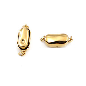 Cierre de Lingote de Acero de Titanio Fibon, Conector de Perlas de Acero Inoxidable Bañado en Oro de 18K, Accesorio para Joyería de Collares y Pulseras - Product Image 2