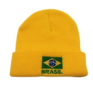 Brazil National Custom Logo Unisex Cuffed Beanie Plain Skull Hats Soft Fisherman for Men Women Knit Summer Beach Business - Product Image 3