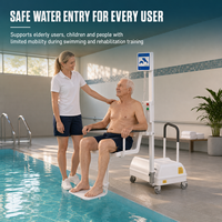 Chaise élévatrice mobile pour piscine pour personnes âgées et handicapées, capacité 136 kg, élévateur aquatique à batterie avec accoudoirs, pour centres de villégiature, maisons de retraite, spas