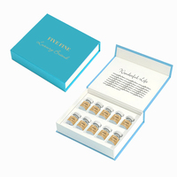 Boîte d'emballage de luxe personnalisée pour flacon de peptides avec logo, fermeture magnétique, en carton rigide fait main, pour cosmétiques, avec gaufrage