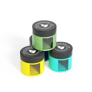 Pots en verre de 4oz à l'épreuve des enfants Oem Odm personnalisés 3.5g pots de boutons floraux secs bocaux hermétiques à large ouverture <span class=keywords><strong>et</strong></span> à face droite avec vitrine - Product Image 3