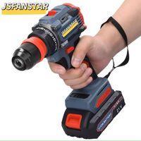 Perceuse-visseuse sans fil 2 en 1 sans balais 2,0 Ah, moteur de visseuse électrique et visseuse à percussion