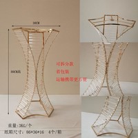 Élégant Vase Support de Fleurs en Métal Doré Transparent NOUVEAU, Centres de Table de Mariage pour Décoration Maison et Fournitures Fête, Emballage Boîte