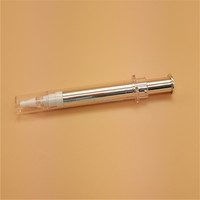 Flacon seringue sans air 10 ml Or Argent Blanc Cosmétiques Sérum Soins de la peau Acide hyaluronique Essence Emballage AS Tube sous vide vide