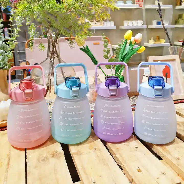 Large Capacity Big Belly Cup Plastic Straw Sports Water Bottle - China  Water Bottle and Straw Cup price