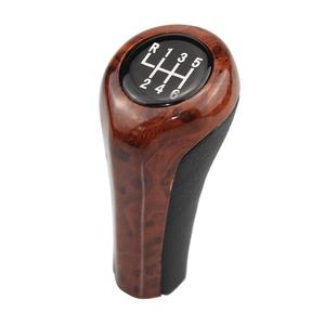 Pommeau de levier de vitesse pour <span class=keywords><strong>BMW</strong></span> 1 3 5 6 Series <span class=keywords><strong>E46</strong></span> E53 E60 E61 E63 E65 E81 E82 E83 E87 E90 E91 E92 X1 X3 X5 Grain de bois - Product Image 3