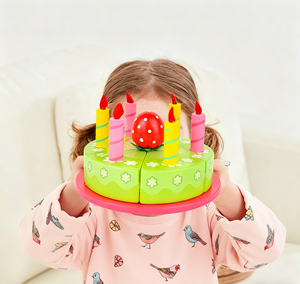 Ensemble de jouets en bois pour enfants, <span class=keywords><strong>jeu</strong></span> de simulation de découpe de gâteaux aux fruits magnétiques, maison de <span class=keywords><strong>jeu</strong></span>, ensemble de fête du thé au matcha, gâteau d'anniversaire - Product Image 3