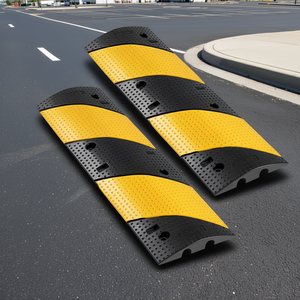 Paquete de 2 Reductores de Velocidad de Goma de 23 Pulgadas y 30 mm de Altura, Resistentes, de 2 Canales, para Superficies de Asfalto, Capacidad de Carga de 22000 Libras por Eje - Product Image 2