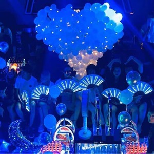 Abanico Plegable de Plástico Luminoso LED de 10 Pulgadas para Joyería - Accesorios para Espectáculos de Talento, Fiestas <span class=keywords><strong>Disco</strong></span> y Eventos Temáticos - Product Image 4