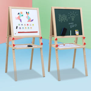 专业画板木制画架双面站立儿童黑板个性化儿童学习板 - Product Image 2