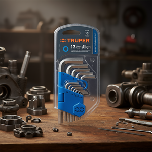 Juego de Llaves Hexagonales Métricas Truper de 13 Piezas con Organizador, Llaves Allen de Acero al Cromo Vanadio con Acabado de Óxido Negro, Herramientas de Grado Industrial - Product Image 2