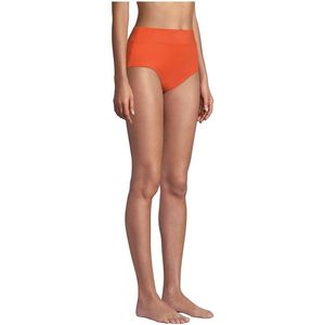 FOXA Culotte de bikini taille haute pour femme, Orange Papaye, Coupe régulière, Résistante au chlore, Taille 8, Coupe ajustée - Product Image 3