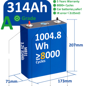 Cellule de <span class=keywords><strong>batterie</strong></span> LiFePO4 3.2V Evemb31 314Ah, stock UE PL, 8000 cycles, modèles 314Ah, 330Ah, 340Ah - Product Image 5