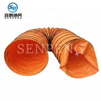 Tuyau de ventilation flexible en PVC - Conduit d'air renforcé en spirale orange pour l'évacuation et la ventilation industrielle