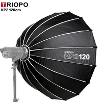 TRIOPO KP2-120 120cm Portable Deep Parabolic Softbox avec Quick Release & Bowen Mount pour Speedlite et LED Light