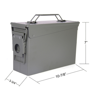 Safewell 30 Cal 4,5 L <span class=keywords><strong>de</strong></span> Metal pequeña bala <span class=keywords><strong>de</strong></span> acero munición <span class=keywords><strong>caja</strong></span> <span class=keywords><strong>de</strong></span> herramientas puede para seguro <span class=keywords><strong>de</strong></span> las <span class=keywords><strong>armas</strong></span> - Product Image 6