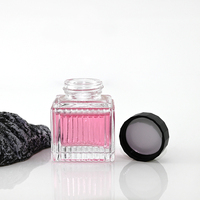 Vente en gros 1oz 30ml clair carré vide réservoir d'encre de tatouage pot encrier bouteille d'encre en verre pour la papeterie de bureau