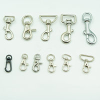 Mini mousqueton pivotant robuste à ressort, en alliage de zinc à paroi épaisse, 8g, Taïwan, 40x17x6mm, pour apprêts de bijoux, breloques, porte-clés, sacs
