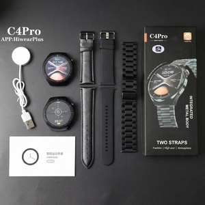 <span class=keywords><strong>Smartwatch</strong></span> Unisex Android C4 <span class=keywords><strong>PRO</strong></span> con Display IPS, Cinturini in Silicone e Lega, 5-10 Giorni di Autonomia, Impermeabile IP68 - Product Image 2