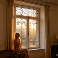 Ventana Francesa de Aluminio RC3 Mate Antirrayaduras para Estudio Fotográfico, Ventana de Iluminación Suave Antideslumbrante
