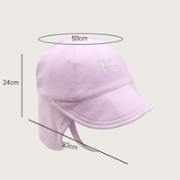 Sombrero de Sol de Verano para Bebé, de Algodón Orgánico con Spandex, con Logotipo Personalizado Bordado, Protección UV, Transpirable, Tipo Cubo para Niños Pequeños