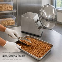 Machine à enrober les bonbons, tambour de polissage pour chocolat et sucre, pour bonbons gélifiés et bonbons durs, cuve en acier inoxydable pour usine alimentaire