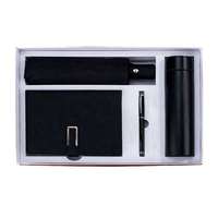 Ensemble cadeau de carnet de notes d'affaires de luxe A5 avec logo personnalisé FOCUS, couverture rigide en cuir PU, impression sérigraphique, promotion d'entreprise