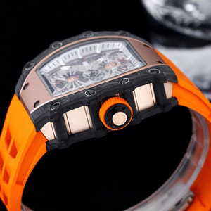 Montre de sport haut de gamme RM Skeleton, confortable à porter, avec boîtier en titane, design mécanique futuriste, fusion de matériaux de luxe - Product Image 3