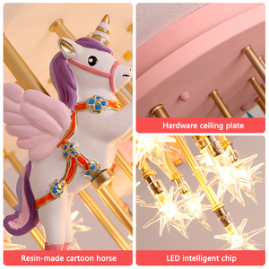 Rosa bianco Starlight principe azzurro LED plafoniera 40CM 48W 3CCT dimmerabile camera dei bambini camera da letto dei bambini plafoniera - Product Image 3