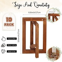 Supports de bougies et lanternes en bois faits à la main pour Noël, mariage, baby shower - Décoration rustique marron style ferme