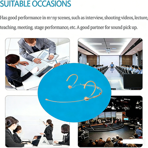 Micrófono Profesional de Diadema <span class=keywords><strong>Mini</strong></span> XLR de 4 Pines, Micrófono de Diadema Multiusos para Sistema de Sonido - Product Image 2