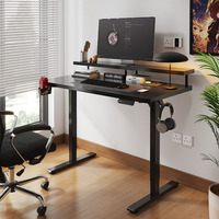 Poste de travail pliable et portable pour bureau, ergonomique, réglable en hauteur, un moteur, 2 niveaux, bureau d'ordinateur, bureau de jeu pour salon