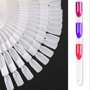 Présentoir en forme d'éventail pour Nail Art, tableau naturel, vernis en <span class=keywords><strong>Gel</strong></span>, coloration, échantillon d'entraînement, <span class=keywords><strong>faux</strong></span> <span class=keywords><strong>ongles</strong></span> <span class=keywords><strong>avec</strong></span> anneau amovible, 150 pièces - Product Image 4